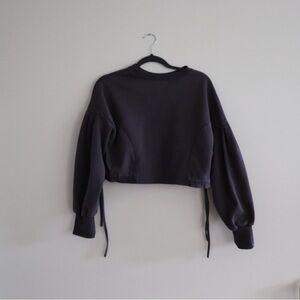 Navy Cropped Sweatshirt